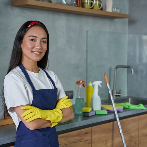 maid with arms crossed